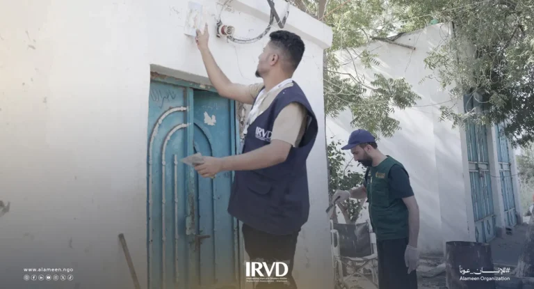 تنفيذ تدريب عملي في مجال ترميم وصيانة المباني التعليمية في محافظة عدن – اليمن
